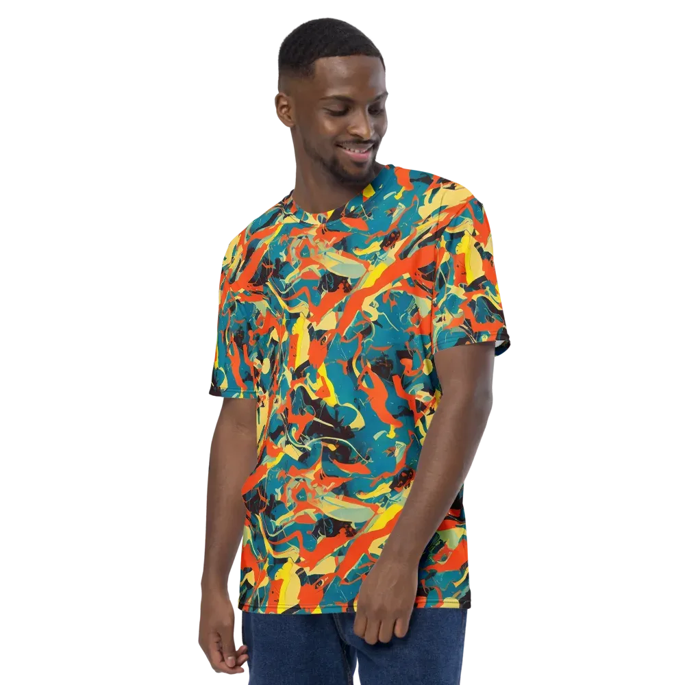 Abstract Tango on Men's Crew Neck T-Shirt — Left