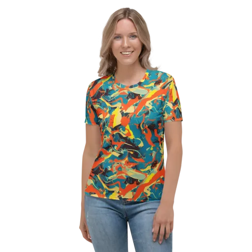 Abstract Tango on a Women's Crew Neck T-Shirt
