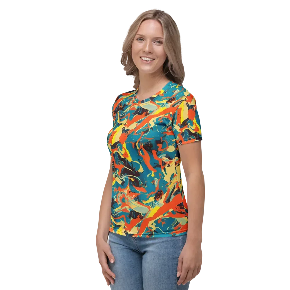 Abstract Tango on Women's Crew Neck T-Shirt — Left