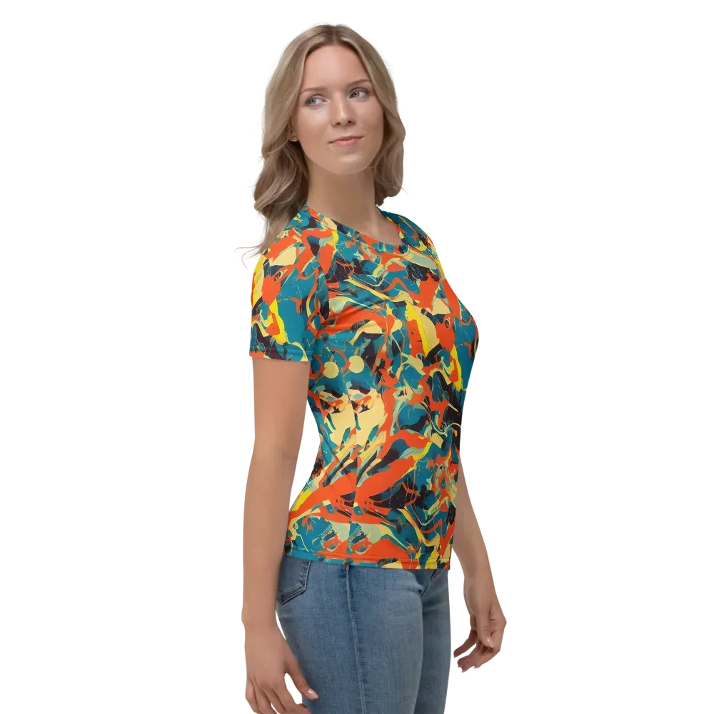 Abstract Tango on Women's Crew Neck T-Shirt — Right