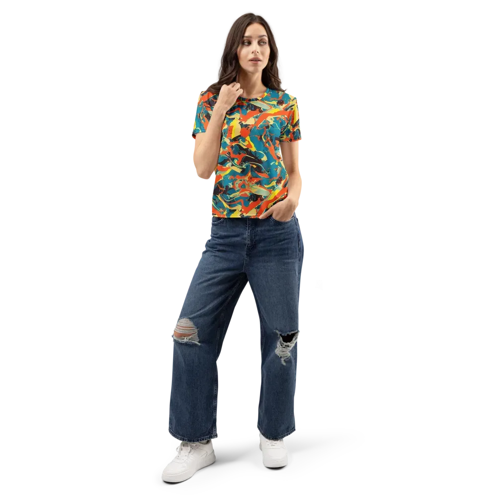 Abstract Tango on Women's Crew Neck T-Shirt — Front