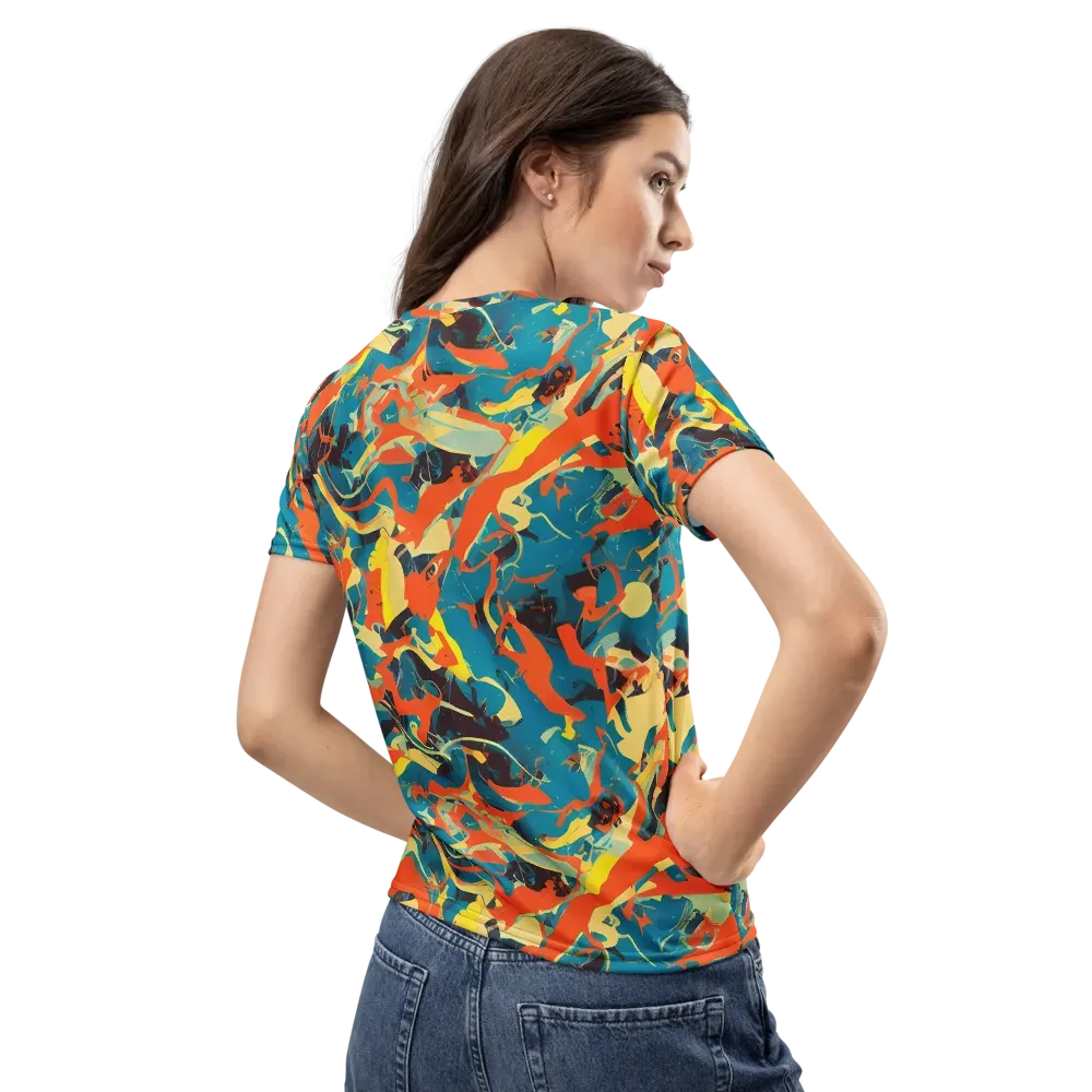 Abstract Tango on Women's Crew Neck T-Shirt — Back