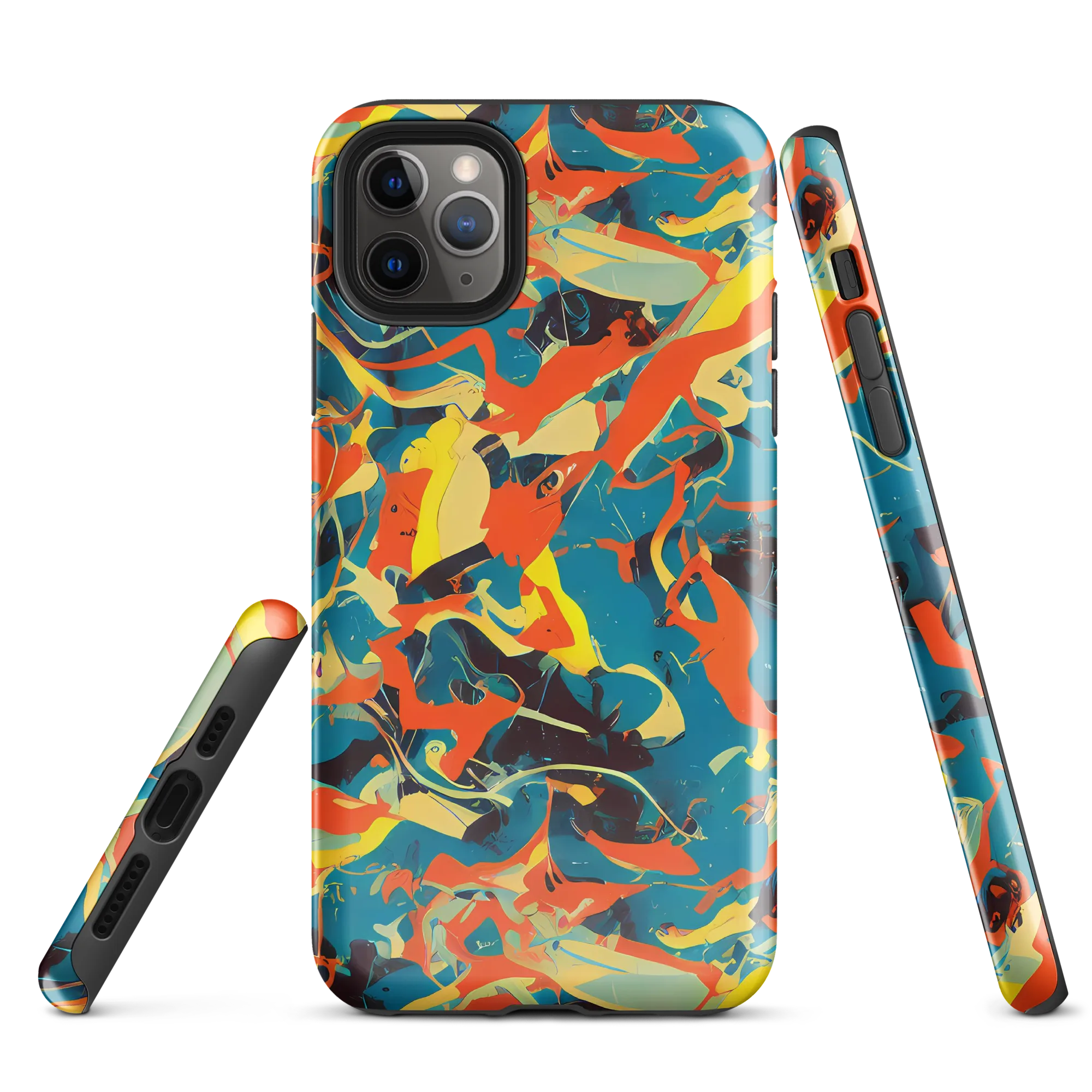 Abstract Tango on Tough Case for iPhone® — Front
