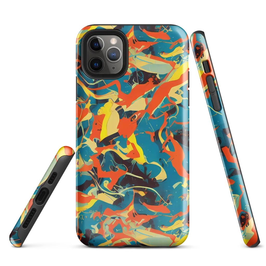 Abstract Tango on Tough Case for iPhone® — Front