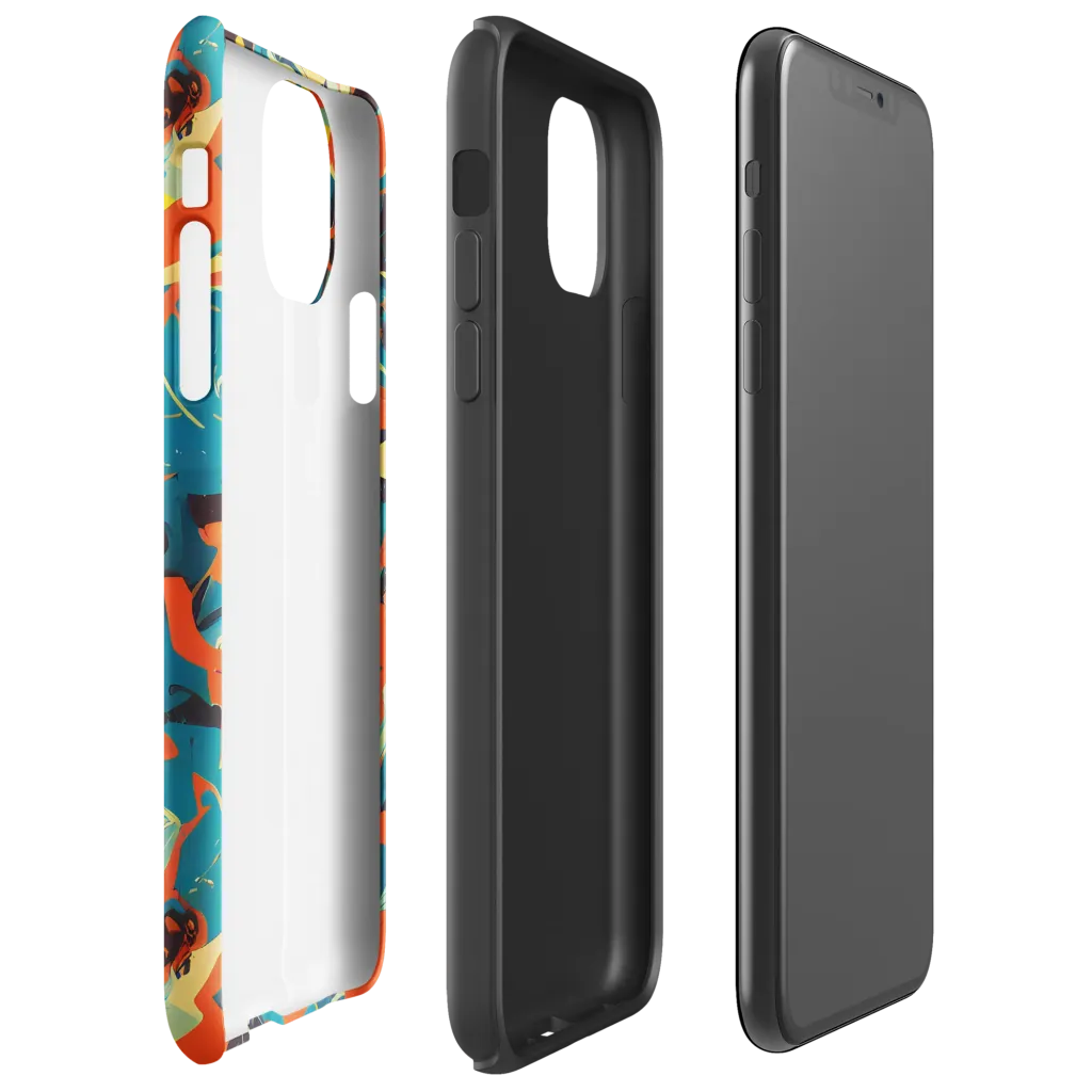 Abstract Tango on Tough Case for iPhone® — Right
