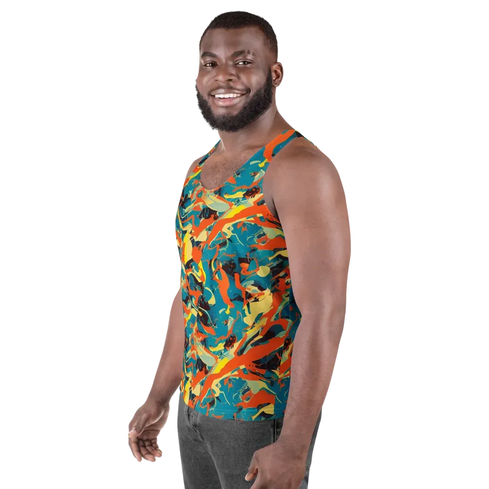 Abstract Tango on Men's Tank Top — Left Front