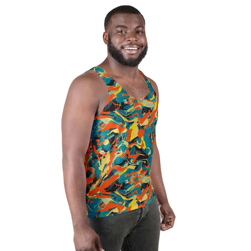 Abstract Tango on Men's Tank Top — Right Front