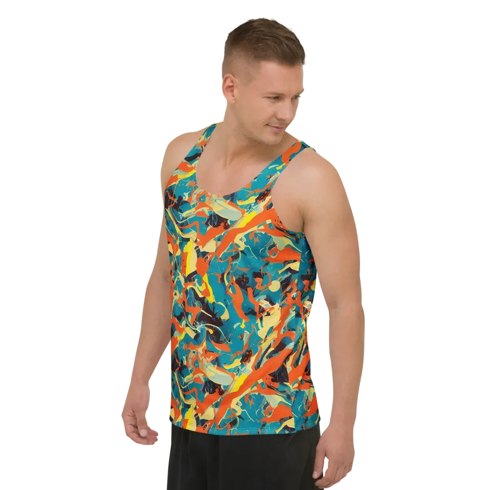 Abstract Tango on Men's Tank Top — Left Front
