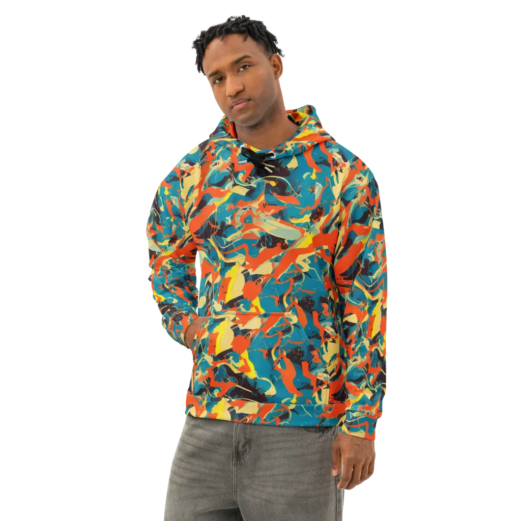 Abstract Tango on Cotton Hoodie — Left Front
