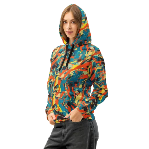 Abstract Tango on a Cotton Hoodie