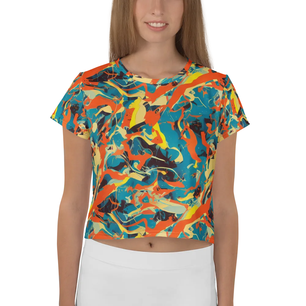 Abstract Tango on Crop Tee — Front