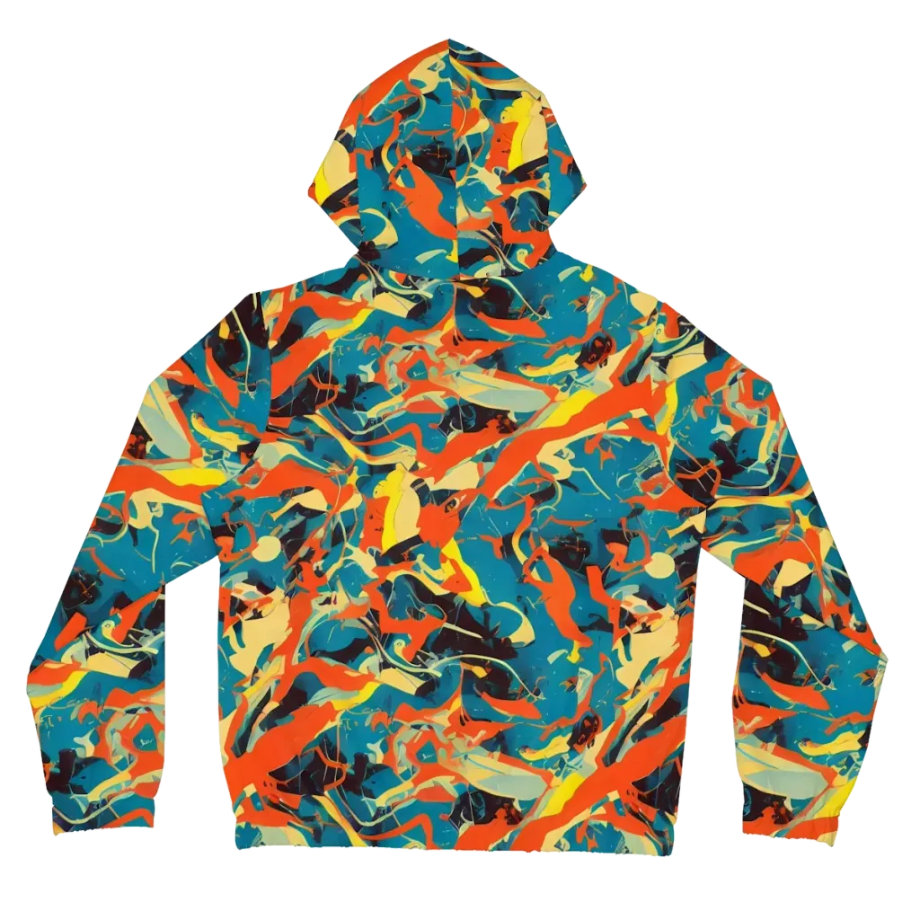 Abstract Tango on Women's Full-Zip Hoodie — Back