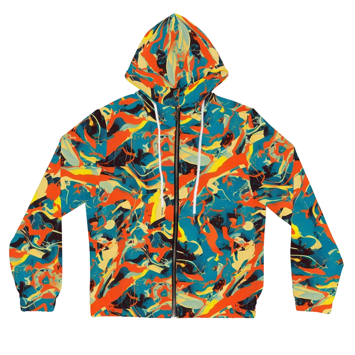 Abstract Tango on Women's Full-Zip Hoodie — Front