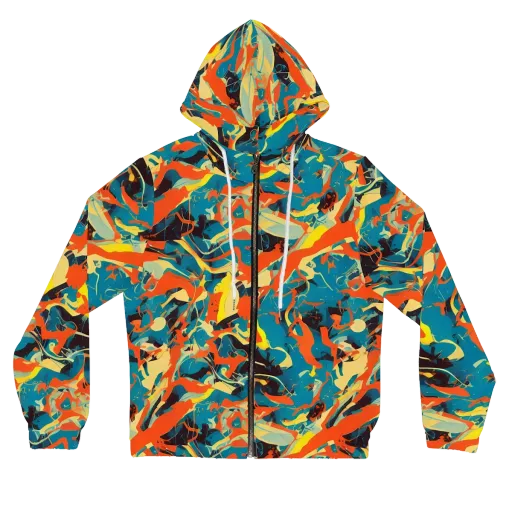 Abstract Tango on a Women's Full-Zip Hoodie