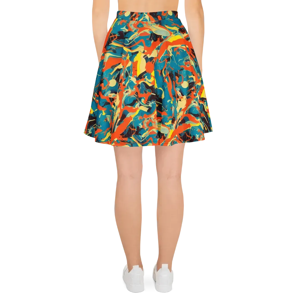 Abstract Tango on Skater Skirt — Back
