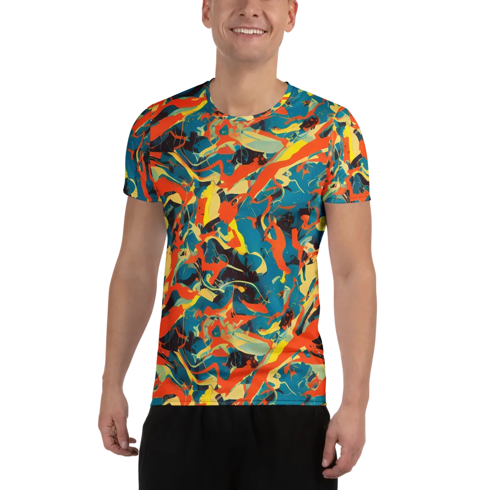 Abstract Tango on Men's Athletic T-Shirt — Front