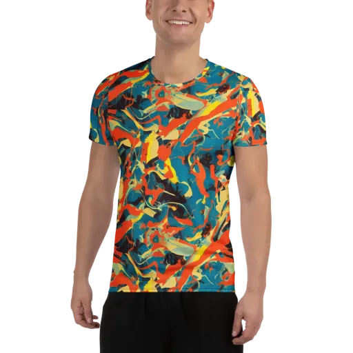Abstract Tango on a Men's Athletic T-Shirt
