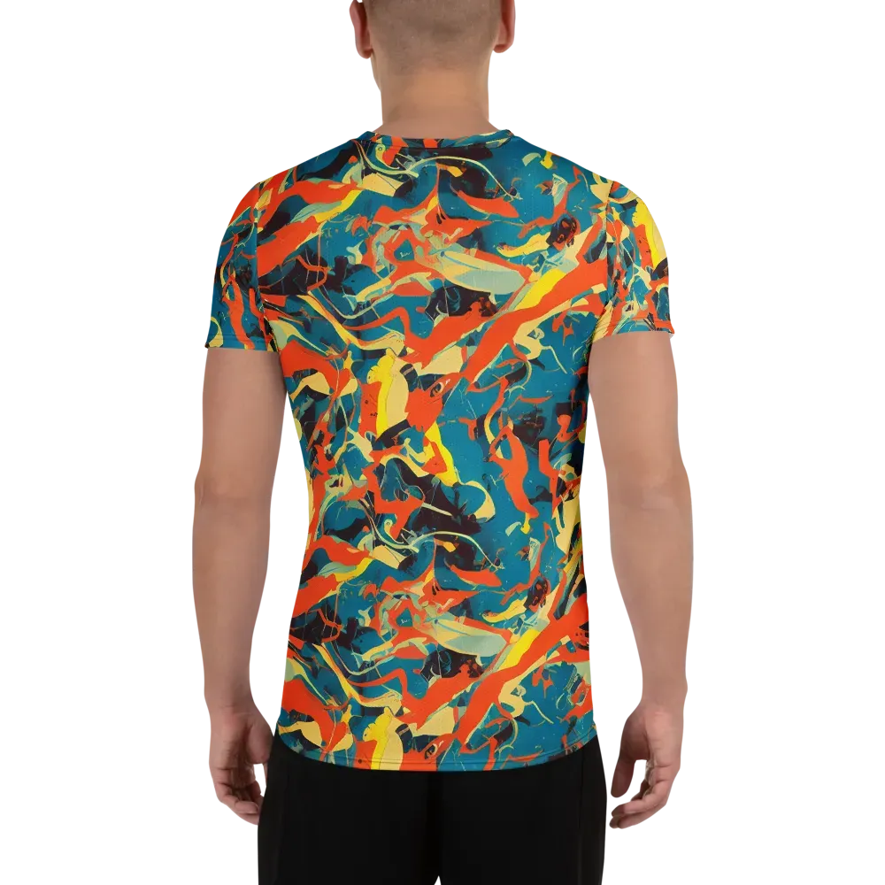 Abstract Tango on Men's Athletic T-Shirt — Back
