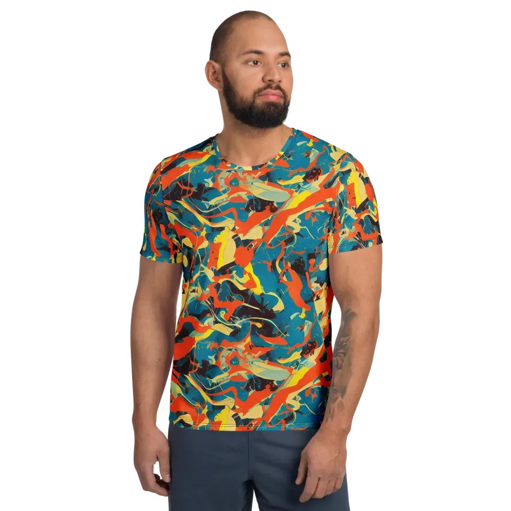 Abstract Tango on Men's Athletic T-Shirt — Front