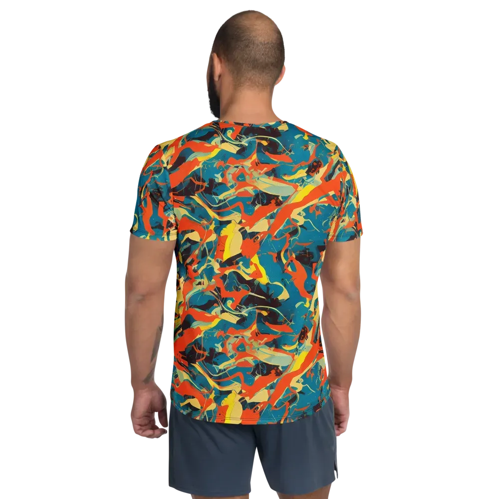 Abstract Tango on Men's Athletic T-Shirt — Back