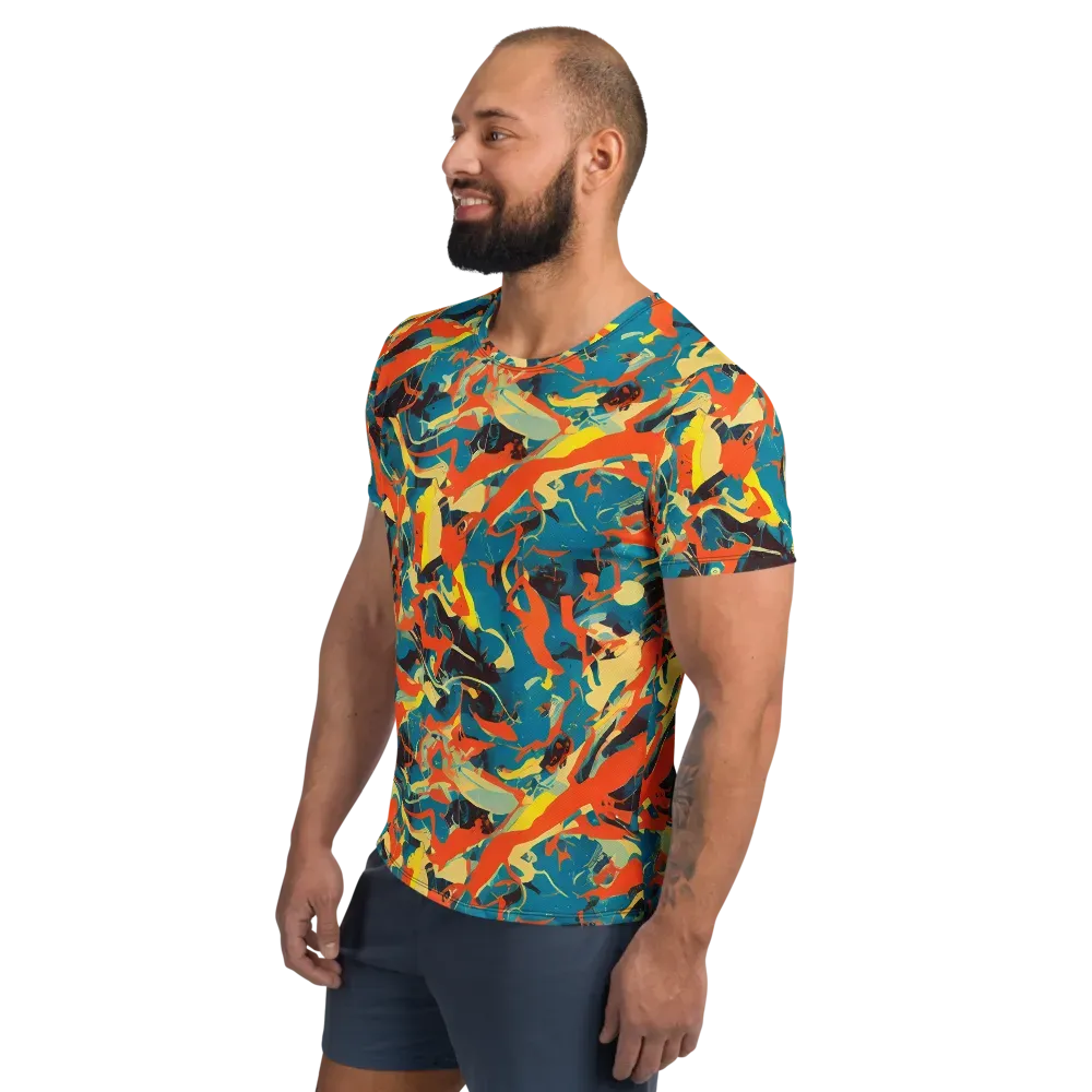 Abstract Tango on Men's Athletic T-Shirt — Left
