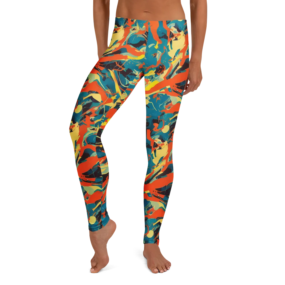 Abstract Tango on Leggings — Front