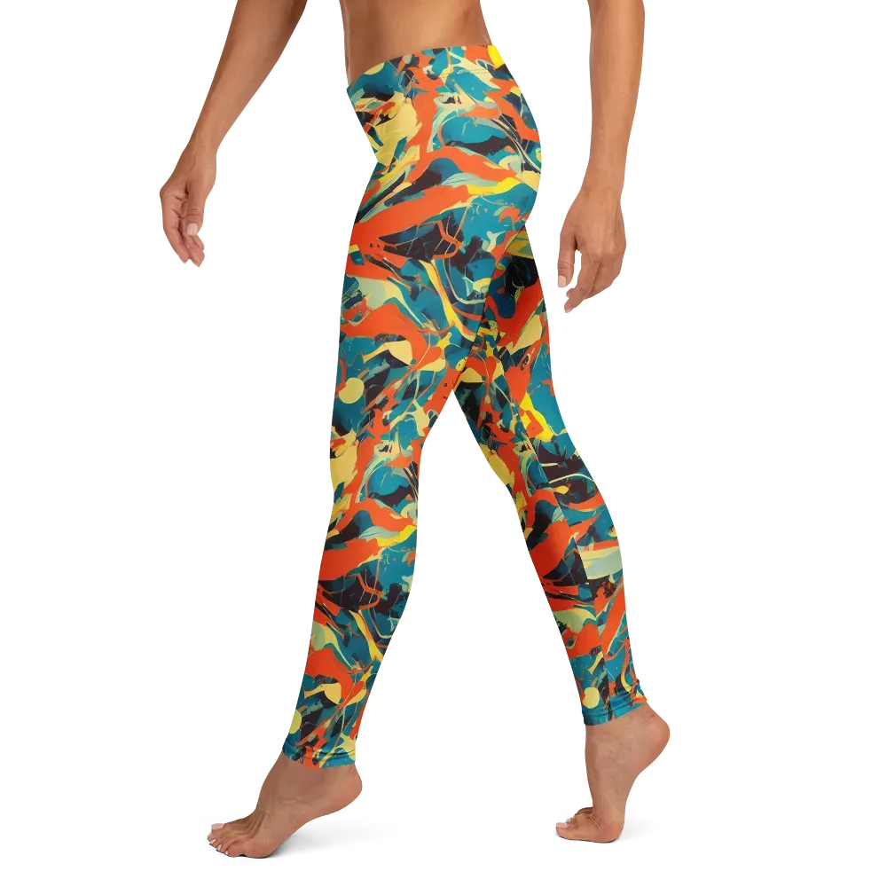 Abstract Tango on Leggings — Left
