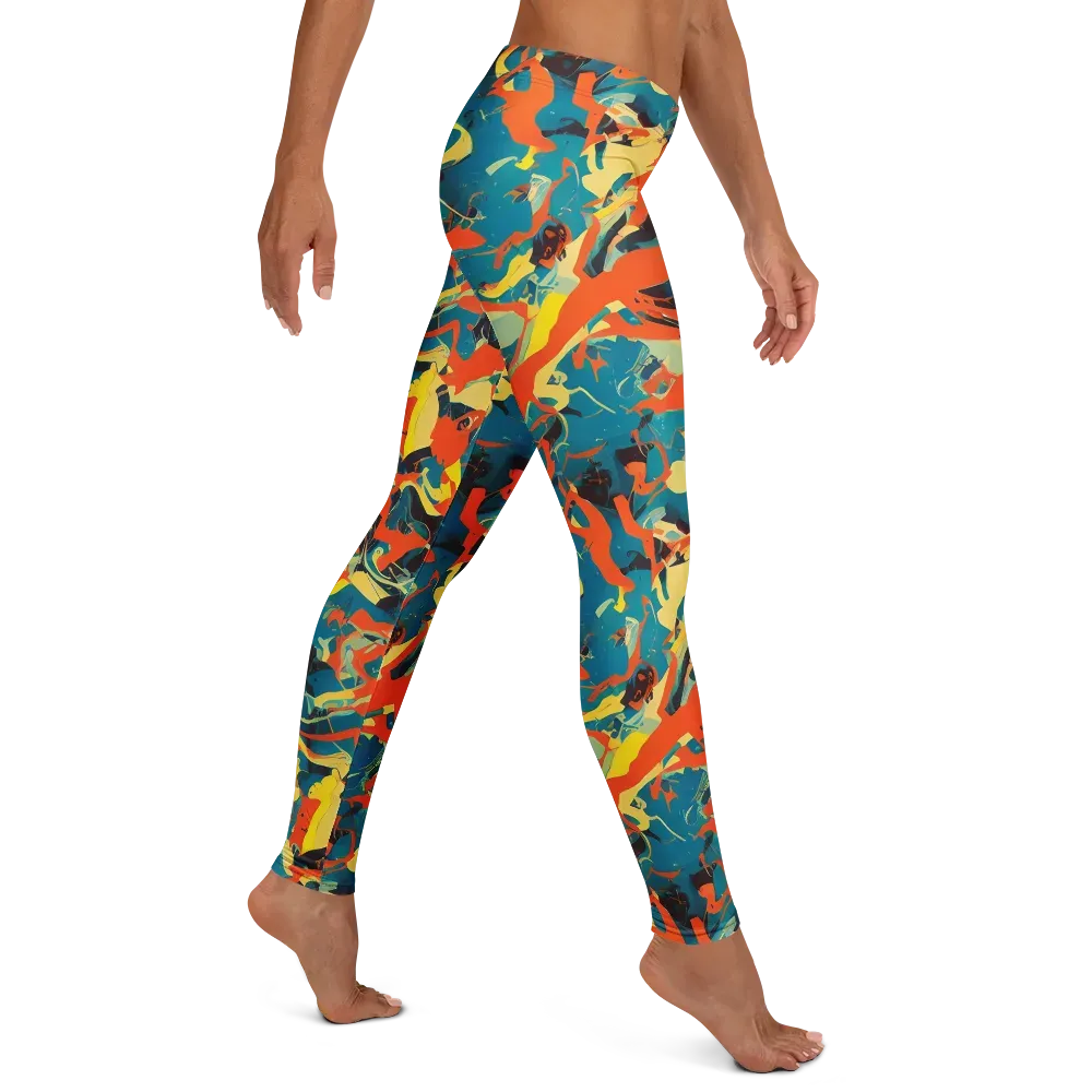 Abstract Tango on Leggings — Right