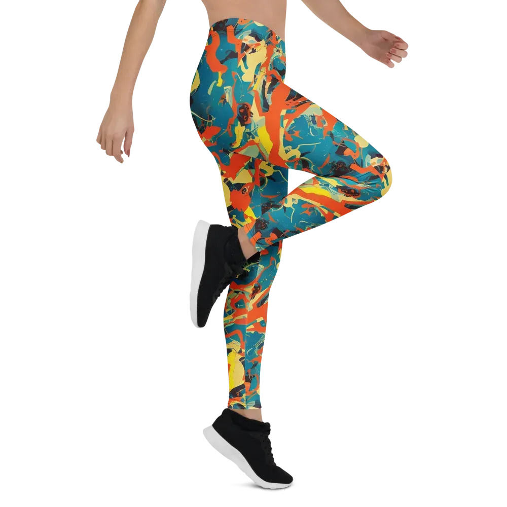 Abstract Tango on Leggings — Right
