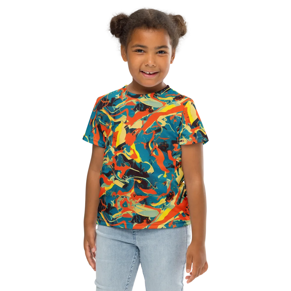 Abstract Tango on Kids Crew Neck T-Shirt — Front