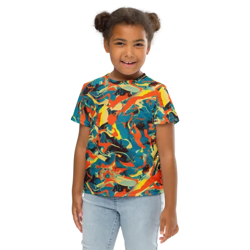 Abstract Tango on a Kids Crew Neck T-Shirt