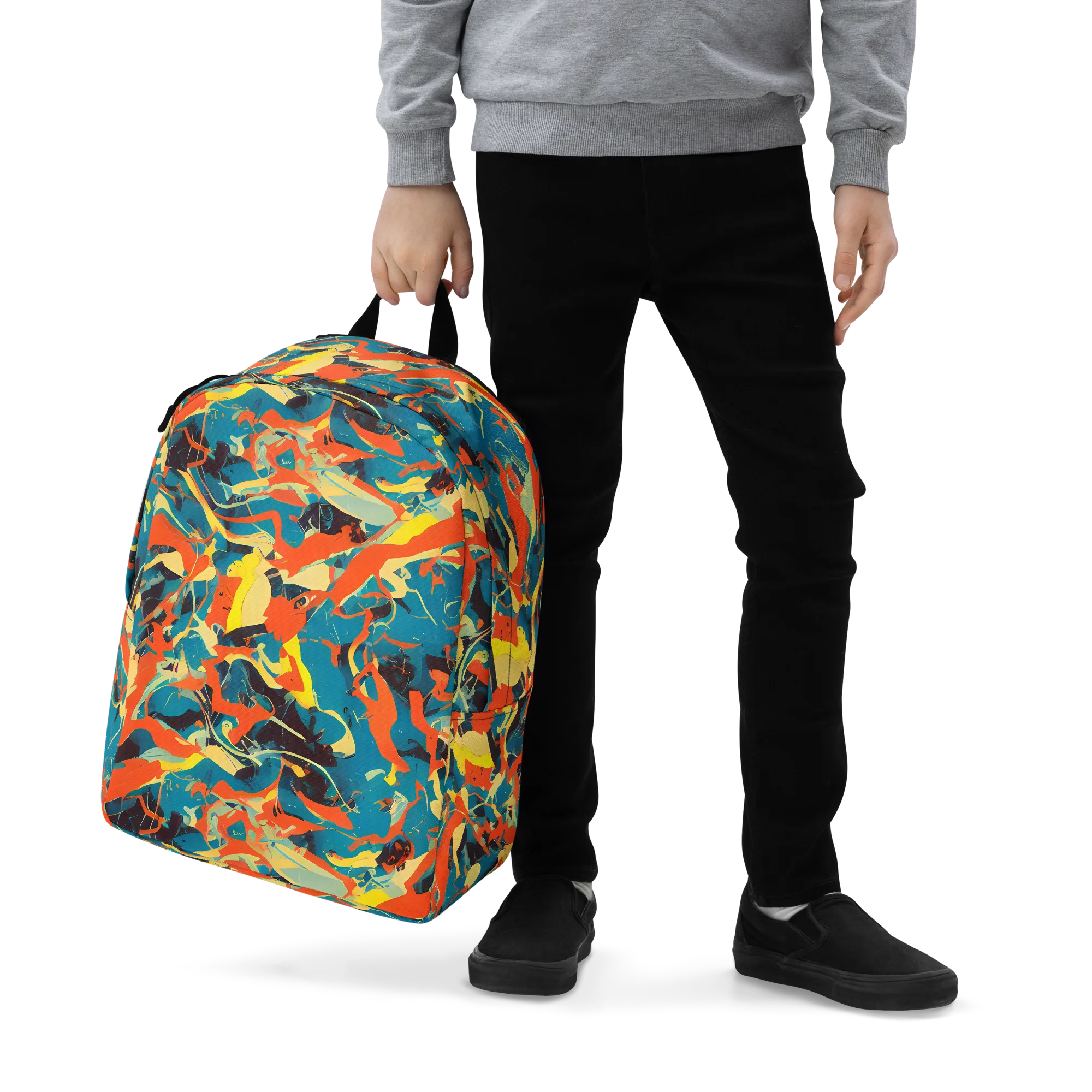 Abstract Tango on Minimalist Backpack — Zoomed-in