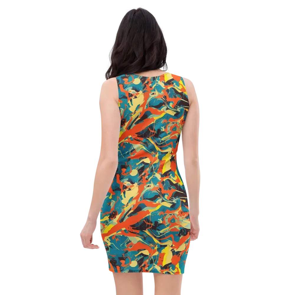 Abstract Tango on Bodycon Dress — Back