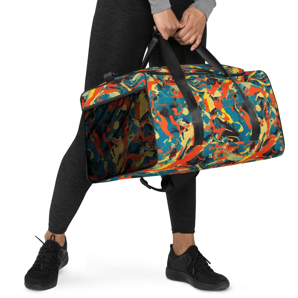 Abstract Tango on Duffle Bag — Right Front