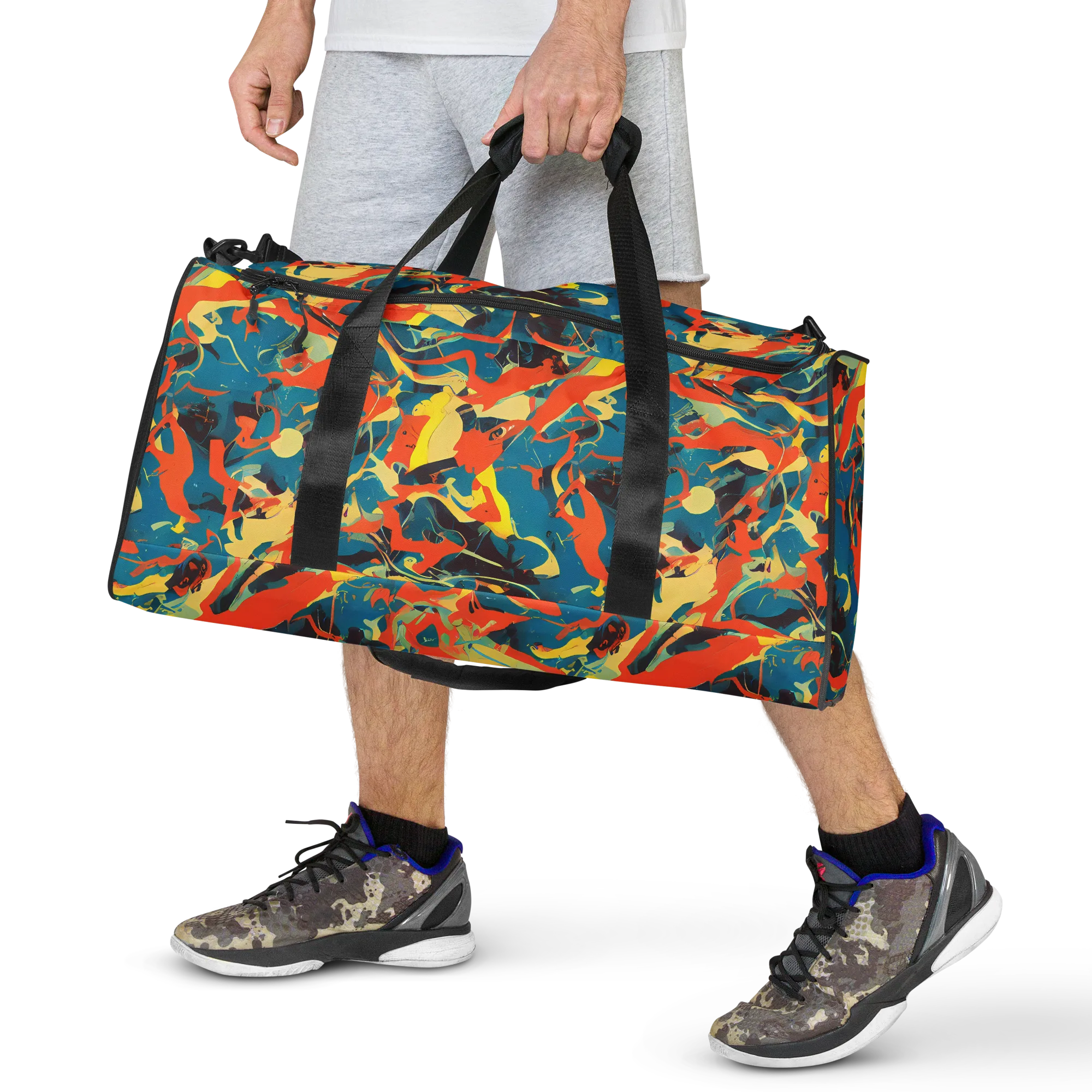Abstract Tango on Duffle Bag — Front