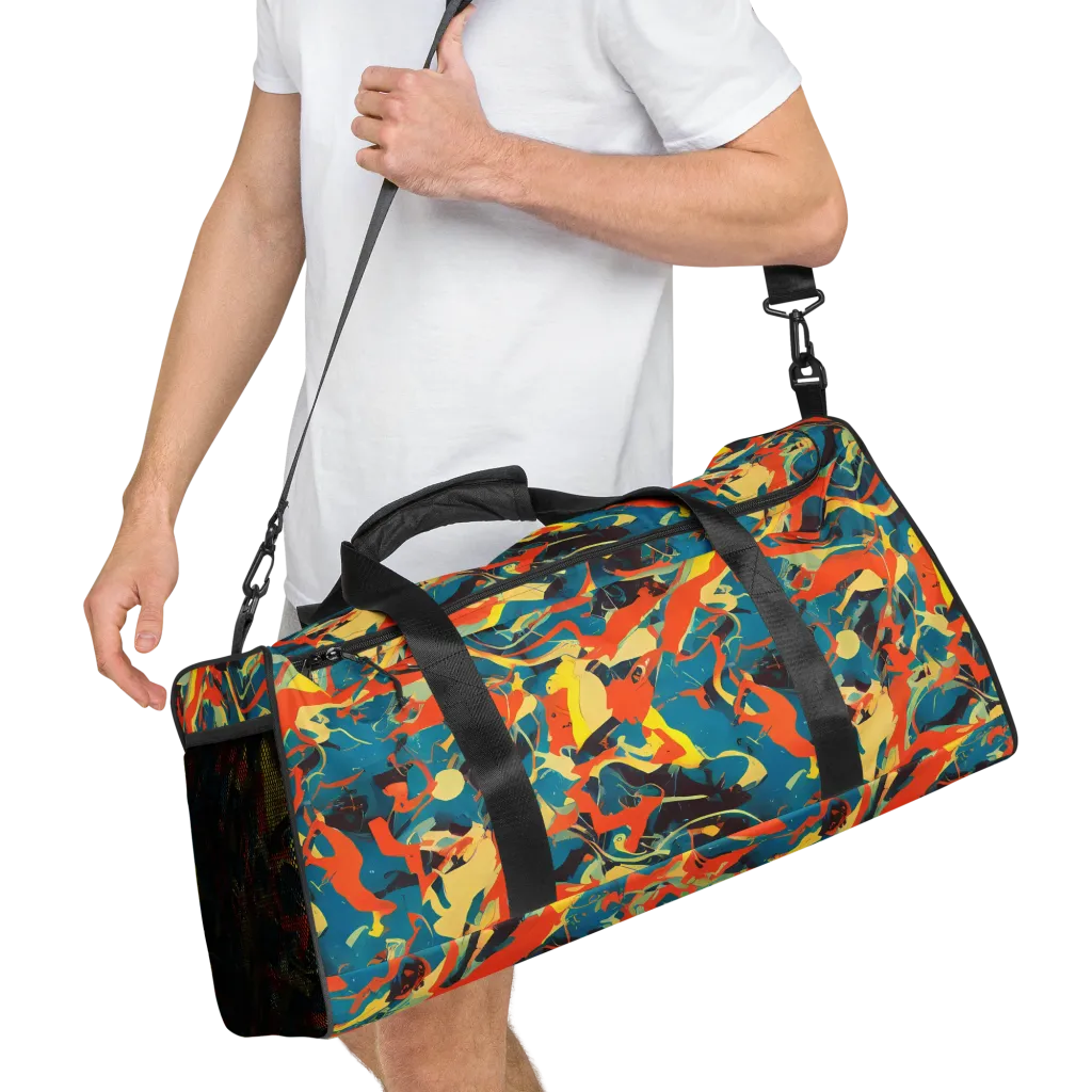 Abstract Tango on Duffle Bag — Right Front