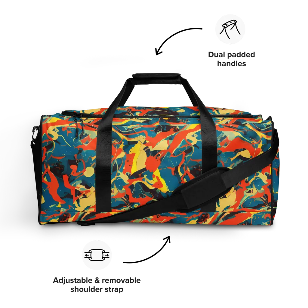 Abstract Tango on Duffle Bag — Front