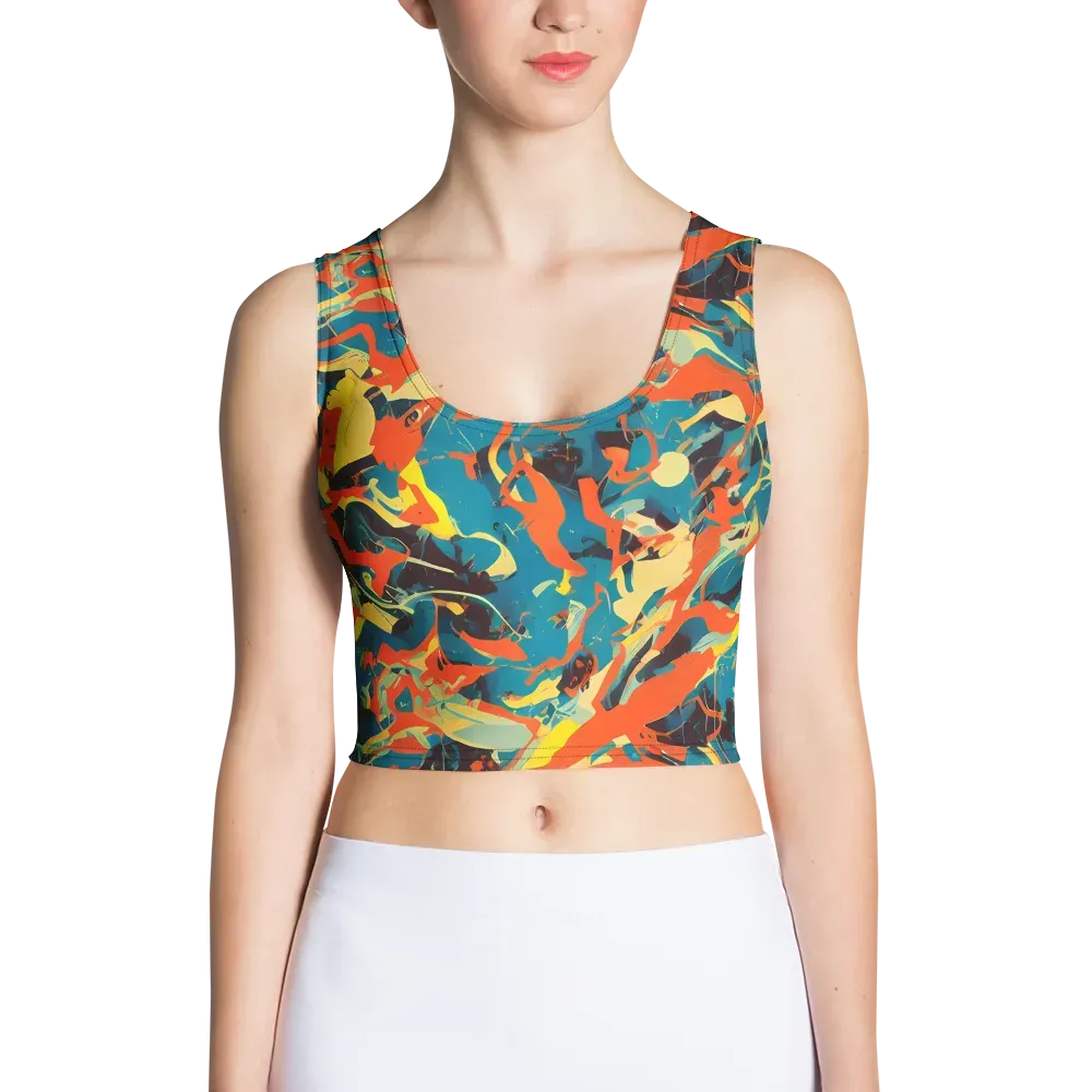 Abstract Tango on Crop Top — Front