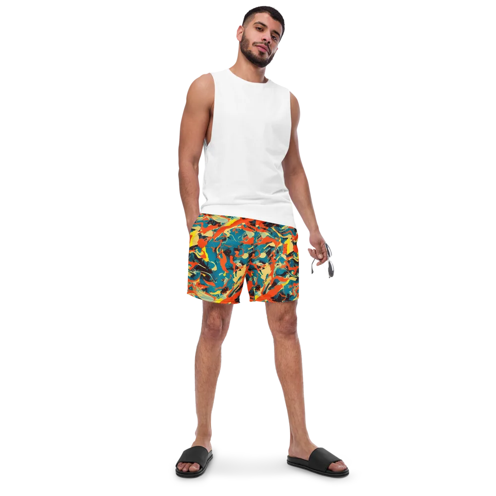 Abstract Tango on Swim Trunks — Front