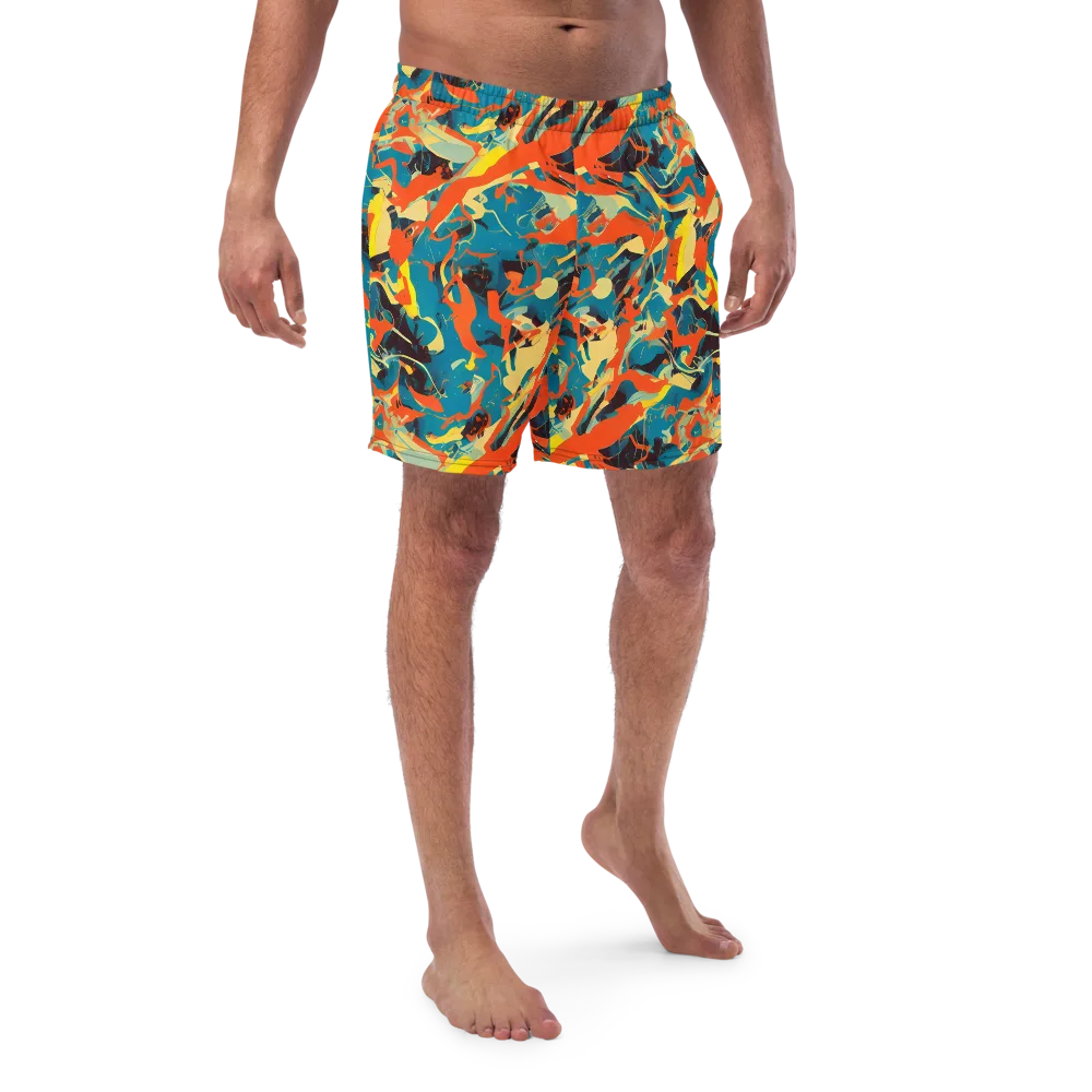 Abstract Tango on Swim Trunks — Front