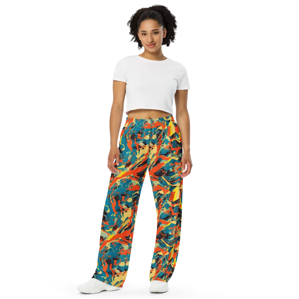 Abstract Tango on Wide-Leg Pants — Front