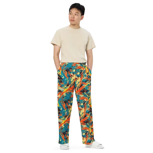 Abstract Tango on a Wide-Leg Pants
