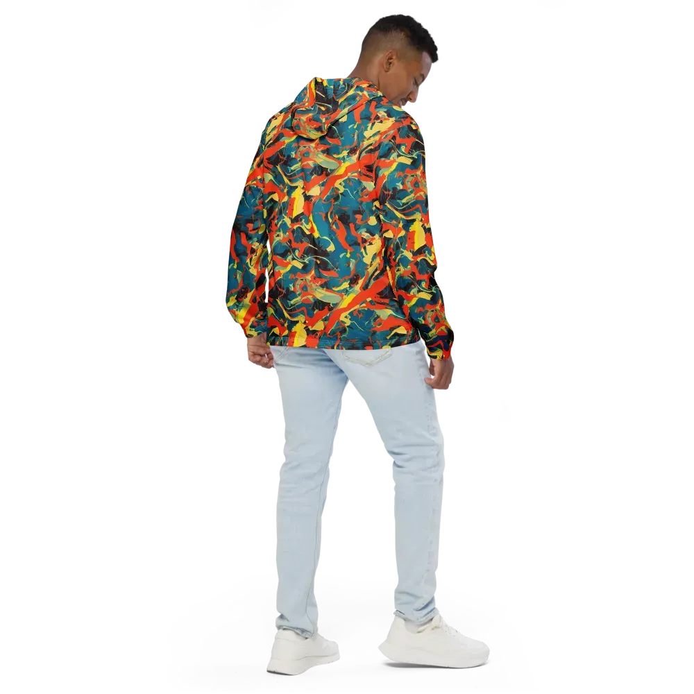 Abstract Tango on Men's Windbreaker — Back