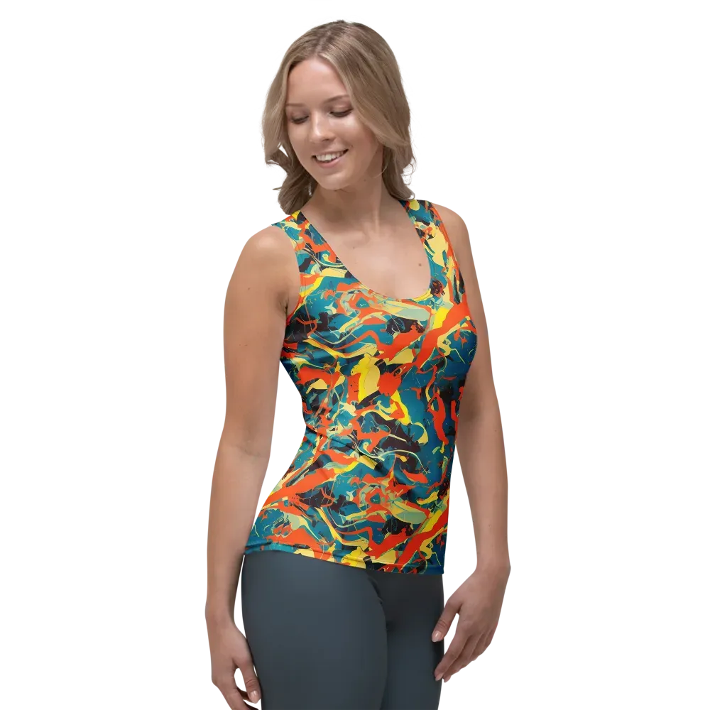 Abstract Tango on Women's Tank Top — Right Front