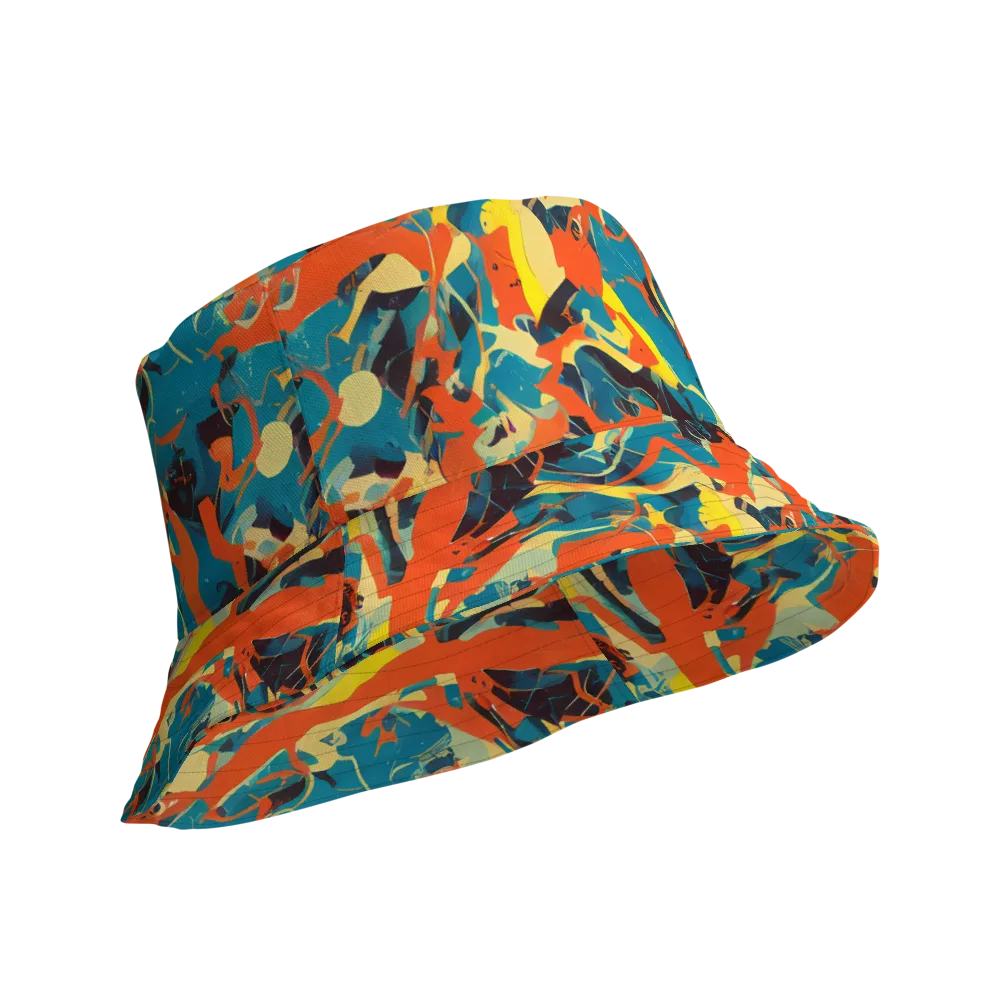 Abstract Tango on Reversible Bucket Hat — Product details Outside