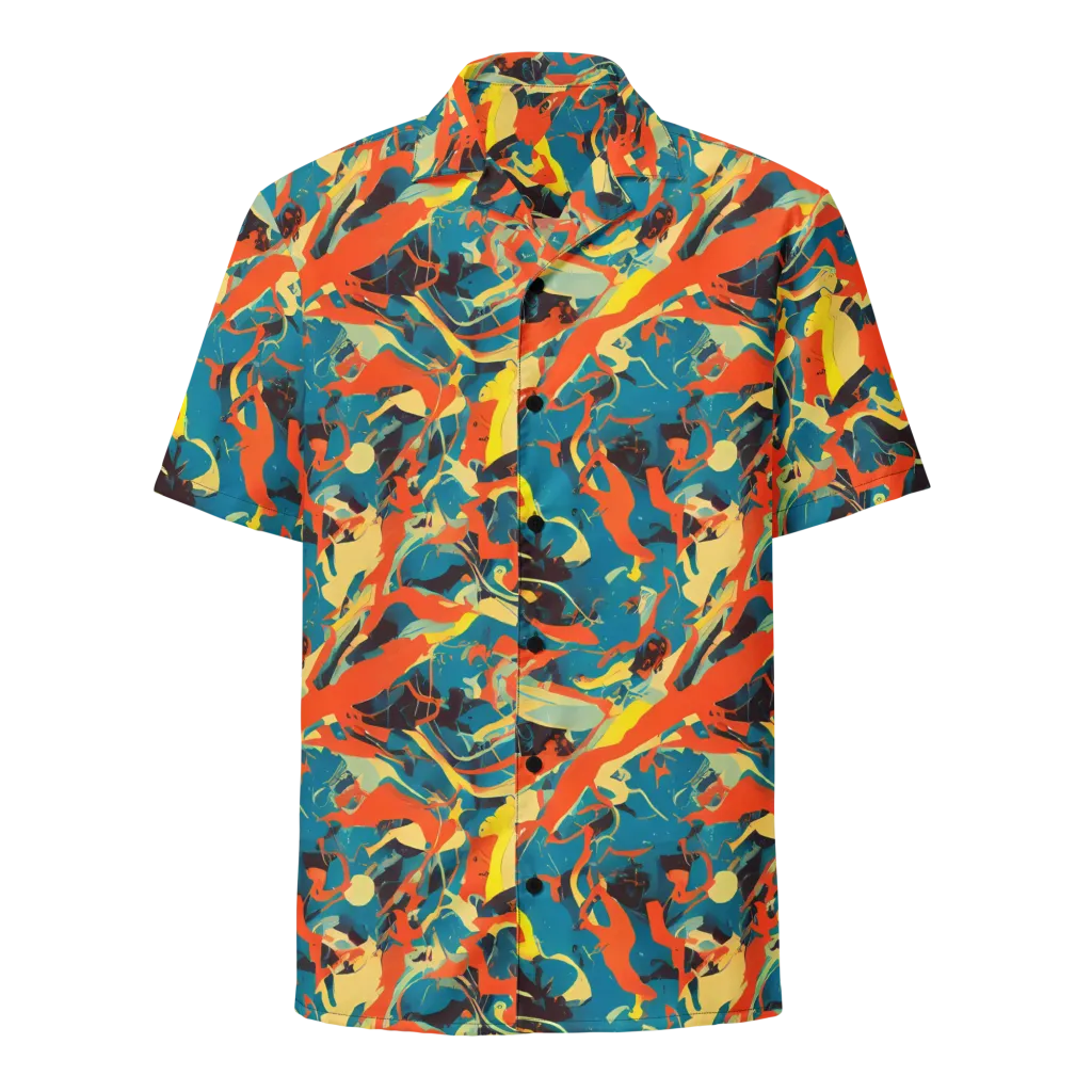 Abstract Tango on Button Shirt — Front