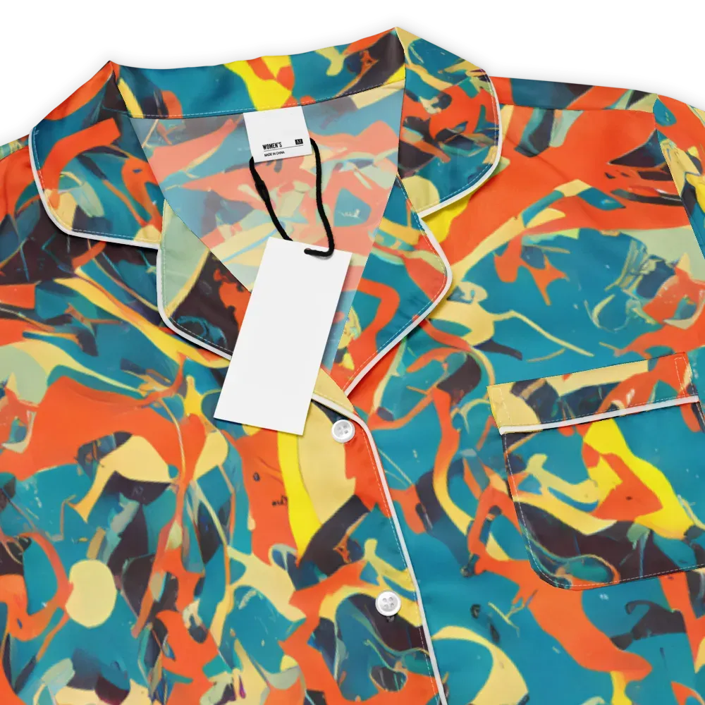 Abstract Tango on Women's Short Sleeve Pajama Top — Product details