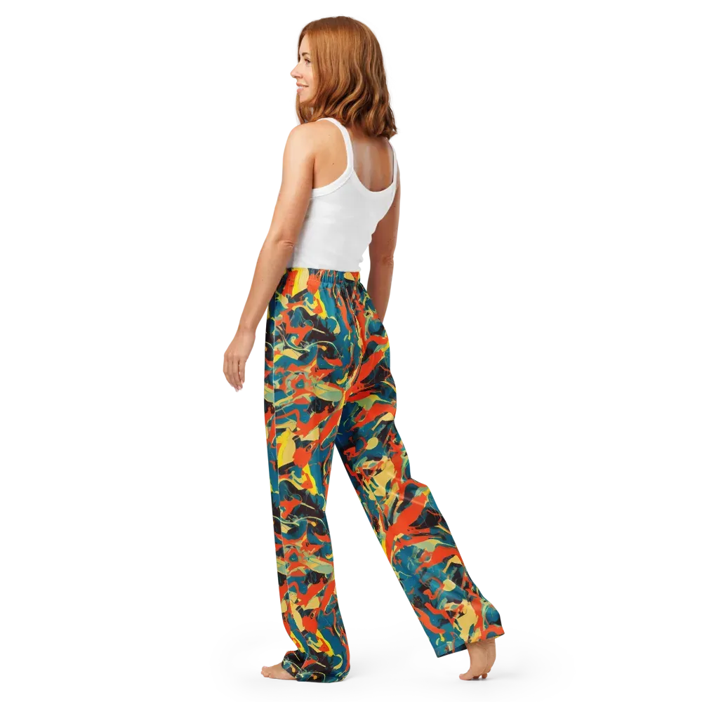 Abstract Tango on Women's Pajama Pants — Back