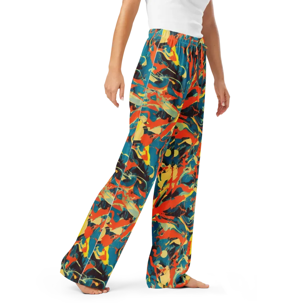 Abstract Tango on Women's Pajama Pants — Right Front