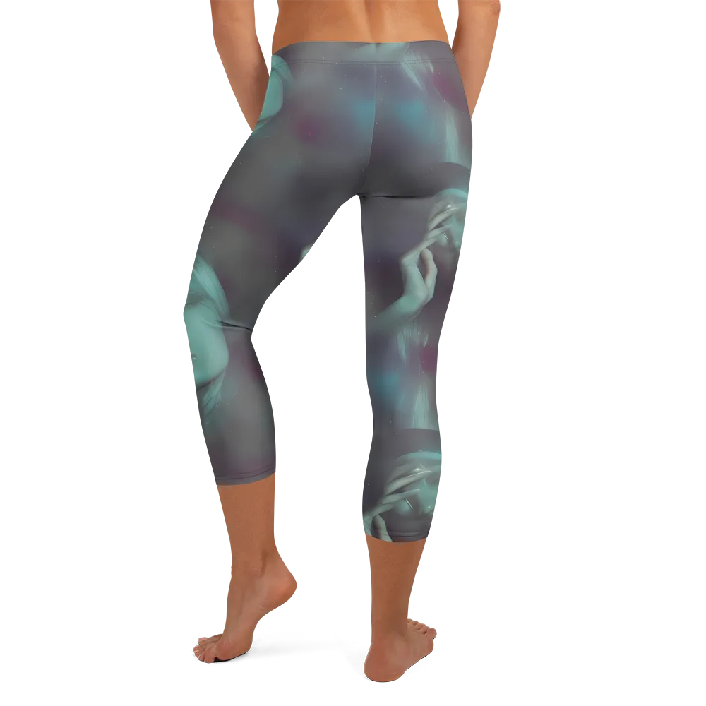 Surreal Dreams on Capri Leggings — Back